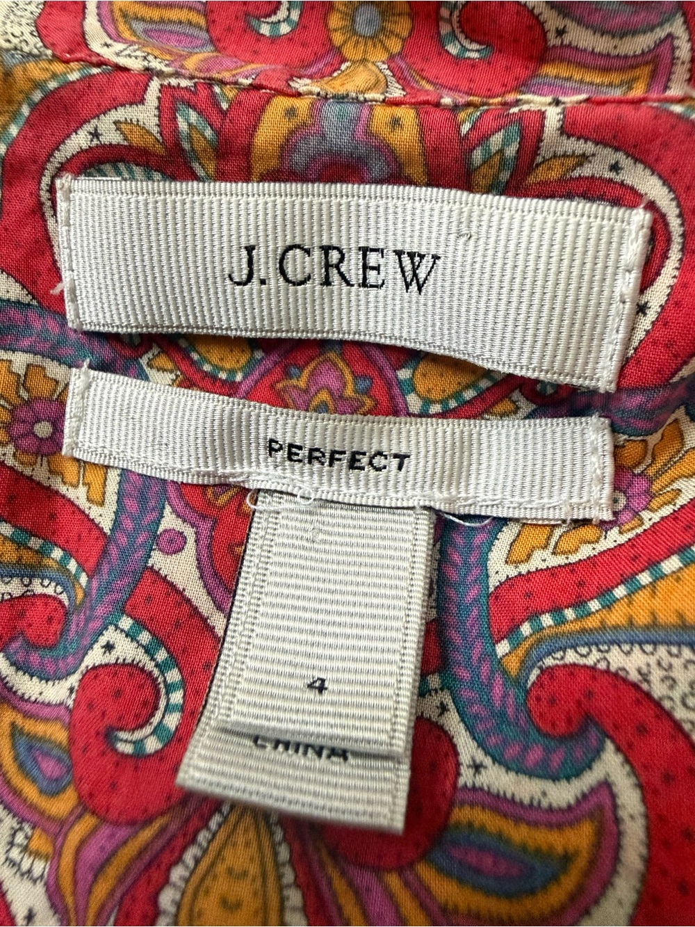 J CREW Liberty Perfect Shirt in Assorted Florals Size 4 - Picture 3 of 5